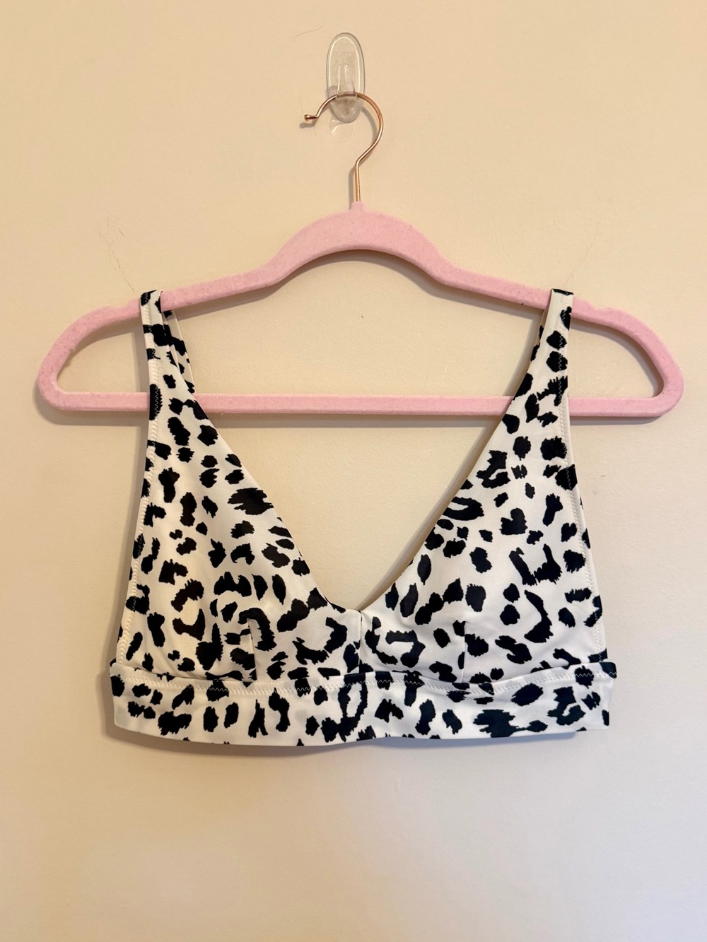 Aerie Leopard Print Scoop Neck Swimsuit Top - Picture 2 of 3